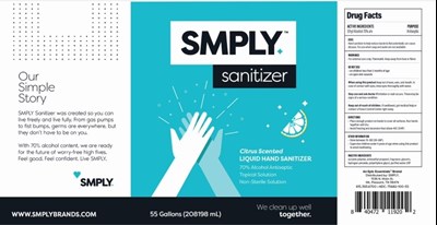 Smply 70 Citrus Liquid Hand Sanitizer (Smply 70 Liq Citrus 50g)